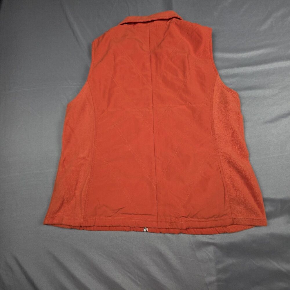 Columbia Women's Fleece Lined Full Zip Vest Mock Neck Orange Size XL - Picture 2 of 10